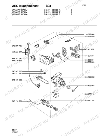 Взрыв-схема стиральной машины Aeg LAV60700-W - Схема узла Electrical equipment